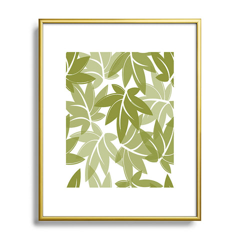 Sabine Reinhart Green Leaves Metal Framed Art Print