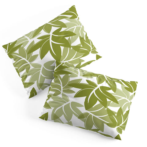 Sabine Reinhart Green Leaves Pillow Shams