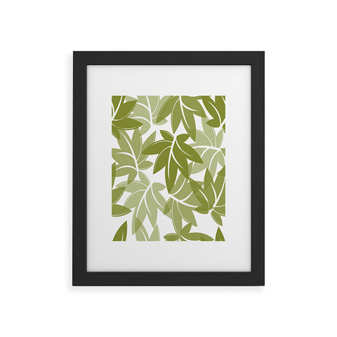 Sabine Reinhart Green Leaves Framed Art Print