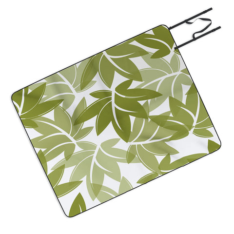 Sabine Reinhart Green Leaves Picnic Blanket