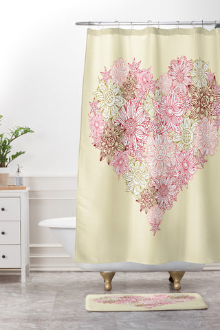 Sabine Reinhart Heart One Shower Curtain And Mat