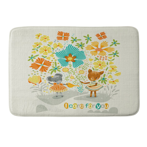 Sabine Reinhart I care for you Memory Foam Bath Mat