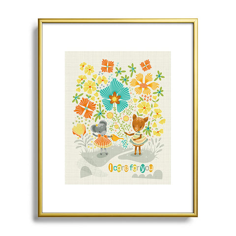Sabine Reinhart I care for you Metal Framed Art Print