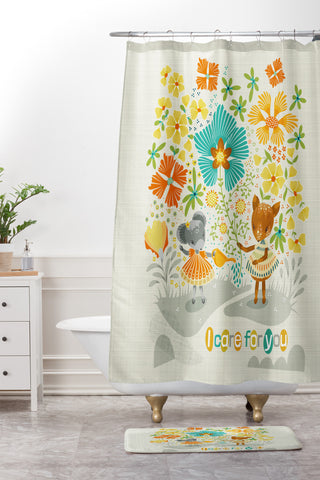 Sabine Reinhart I care for you Shower Curtain And Mat