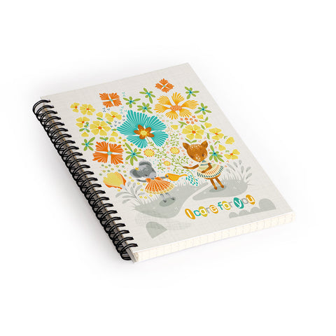 Sabine Reinhart I care for you Spiral Notebook