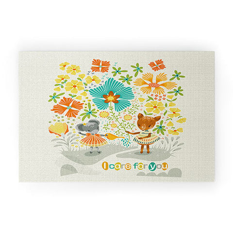Sabine Reinhart I care for you Welcome Mat