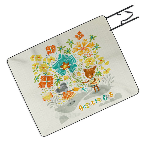 Sabine Reinhart I care for you Picnic Blanket