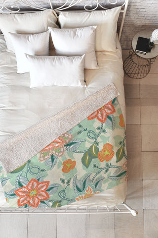 Sabine Reinhart I Will Bring You Flowers Fleece Throw Blanket