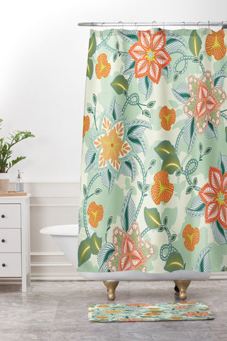 Sabine Reinhart I Will Bring You Flowers Shower Curtain And Mat