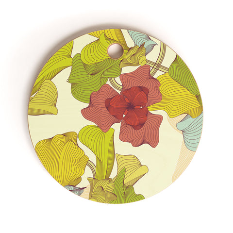 Sabine Reinhart Isle Of Flowers Cutting Board Round