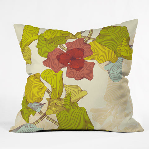 Sabine Reinhart Isle Of Flowers Outdoor Throw Pillow