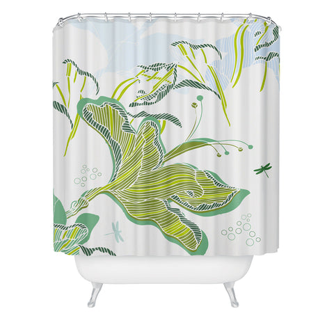 Sabine Reinhart Lake Modern Shower Curtain