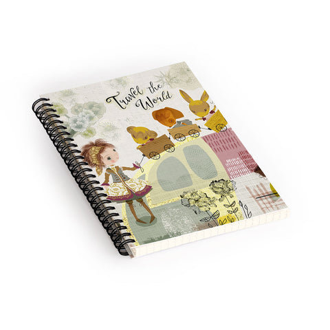 Sabine Reinhart Let Us Travel The World Spiral Notebook