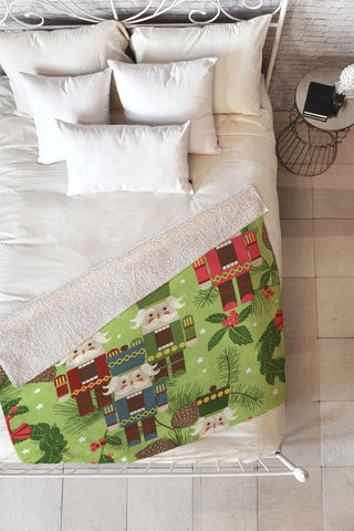 Sabine Reinhart Nutcracker Gang Fleece Throw Blanket