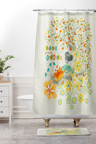 Sabine Reinhart Our Love grows endlessly Shower Curtain And Mat