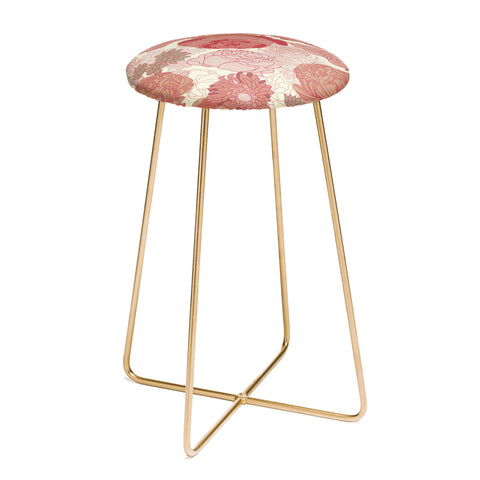 Sabine Reinhart Red Roses Counter Stool