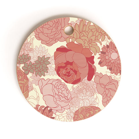 Sabine Reinhart Red Roses Cutting Board Round