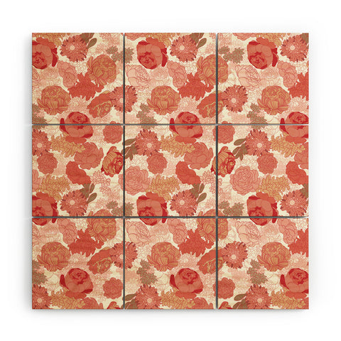Sabine Reinhart Red Roses Wood Wall Mural