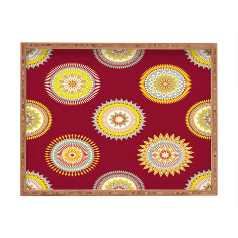 Sabine Reinhart Sameena Red Rectangular Tray