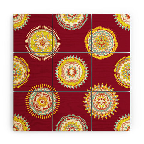 Sabine Reinhart Sameena Red Wood Wall Mural