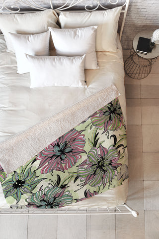 Sabine Reinhart Spring Has Sprung Fleece Throw Blanket
