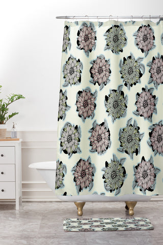 Sabine Reinhart Sweet Tranquility Shower Curtain And Mat