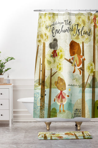 Sabine Reinhart The Enchanted Island Shower Curtain And Mat