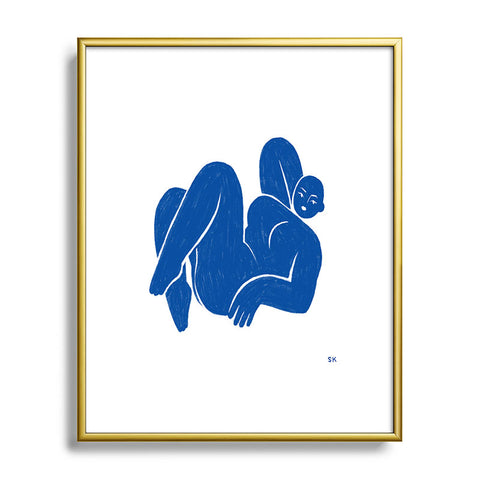 Sabrena Khadija Blue I Metal Framed Art Print