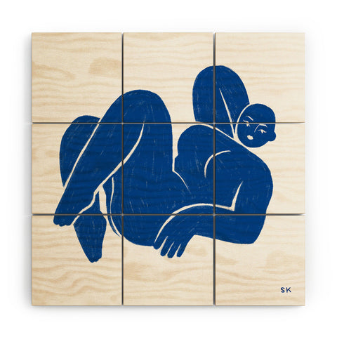Sabrena Khadija Blue I Wood Wall Mural