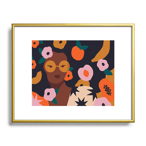 Sabrena Khadija Fruit and Flowers Metal Framed Art Print