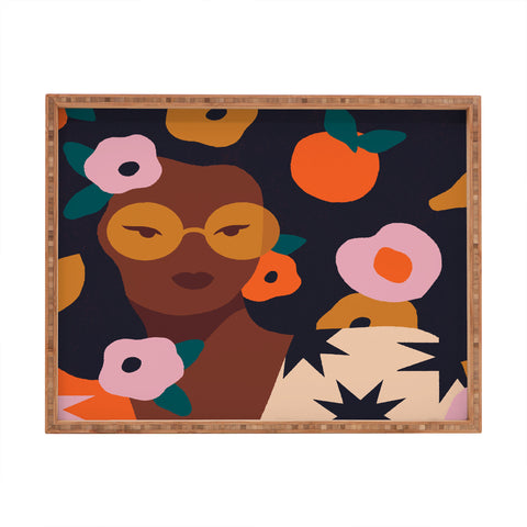 Sabrena Khadija Fruit and Flowers Rectangular Tray