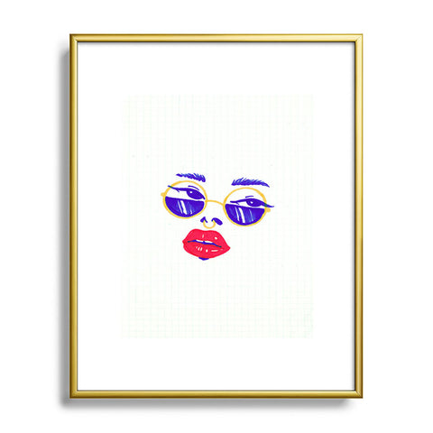 Sabrena Khadija GRL Metal Framed Art Print