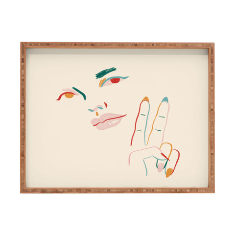 Sabrena Khadija Peace I Rectangular Tray