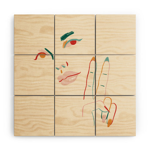 Sabrena Khadija Peace I Wood Wall Mural
