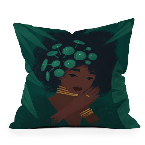 Sabrena Khadija Pilea Throw Pillow