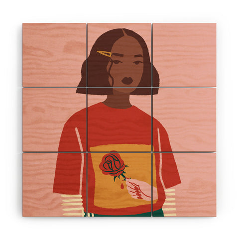 Sabrena Khadija Prick Wood Wall Mural