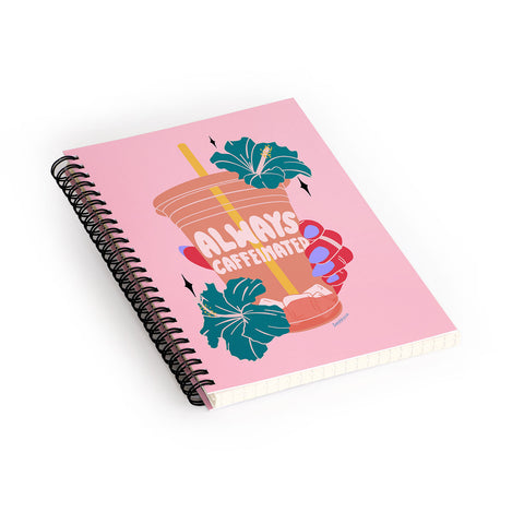 Sagepizza ALWAYS CAFFEINATED Spiral Notebook