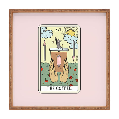 Sagepizza COFFEE READING UPDATED LIGHT Square Tray