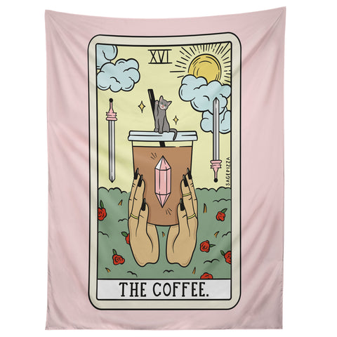 Sagepizza COFFEE READING UPDATED LIGHT Tapestry