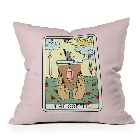 Sagepizza COFFEE READING UPDATED LIGHT Throw Pillow