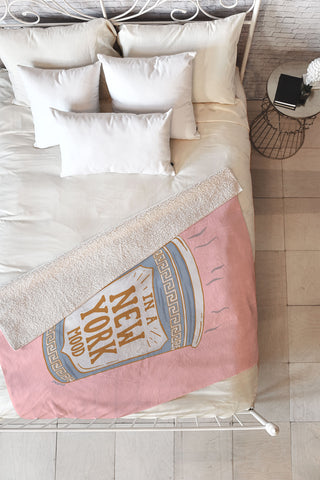 Sagepizza NEW YORK MOOD Fleece Throw Blanket