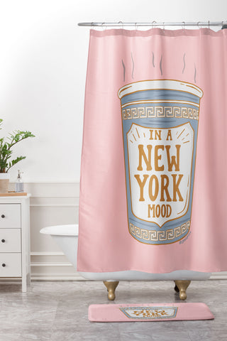 Sagepizza NEW YORK MOOD Shower Curtain And Mat