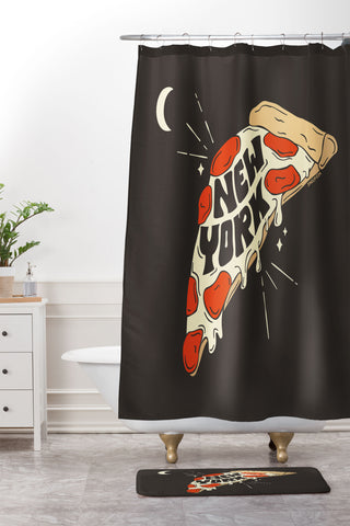 Sagepizza New York Slice Shower Curtain And Mat