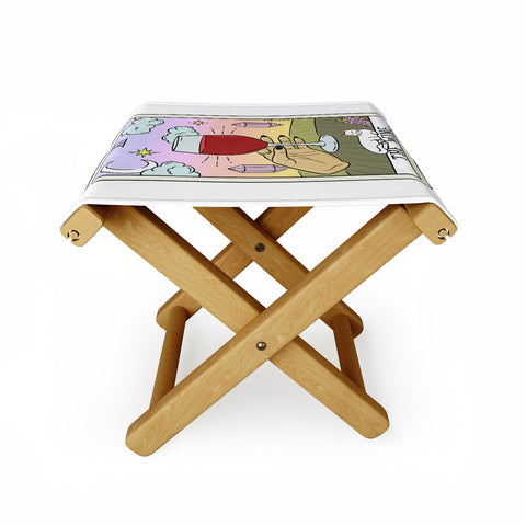 Sagepizza WINE READING LIGHT Folding Stool