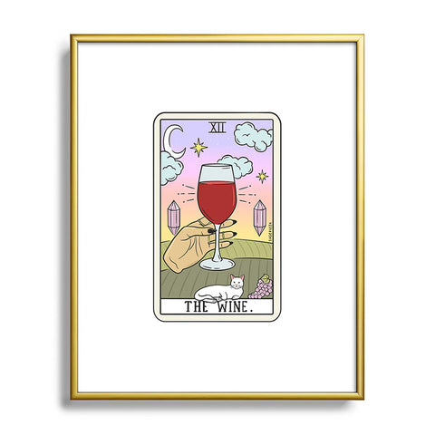 Sagepizza WINE READING LIGHT Metal Framed Art Print