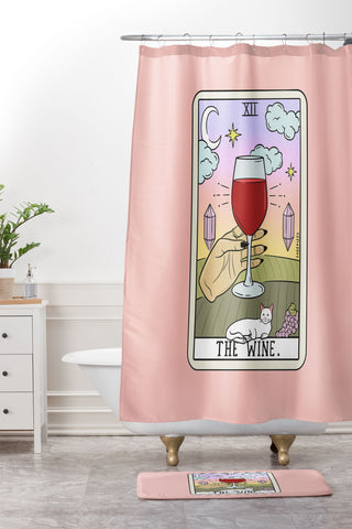 Sagepizza WINE READING LIGHT Shower Curtain And Mat