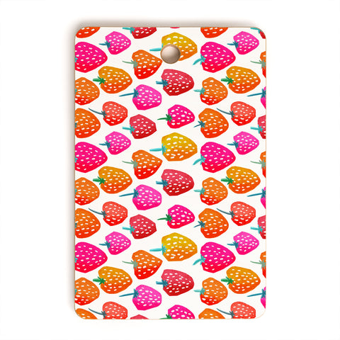 Sam Osborne Bold Strawberries Cutting Board Rectangle
