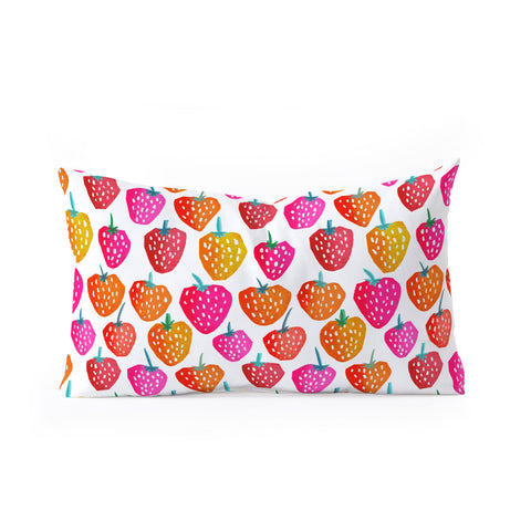 Sam Osborne Bold Strawberries Oblong Throw Pillow
