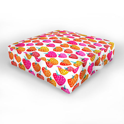 Sam Osborne Bold Strawberries Outdoor Floor Cushion