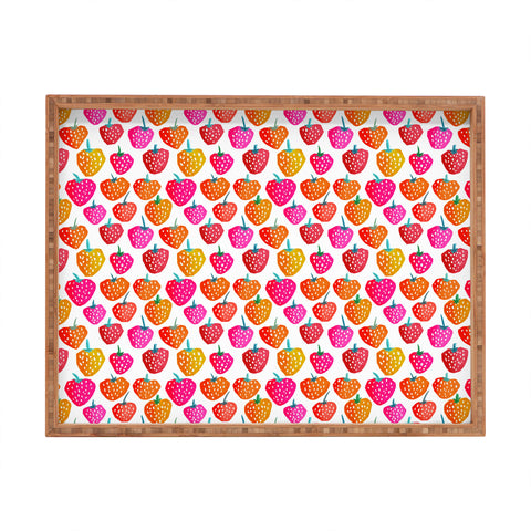 Sam Osborne Bold Strawberries Rectangular Tray